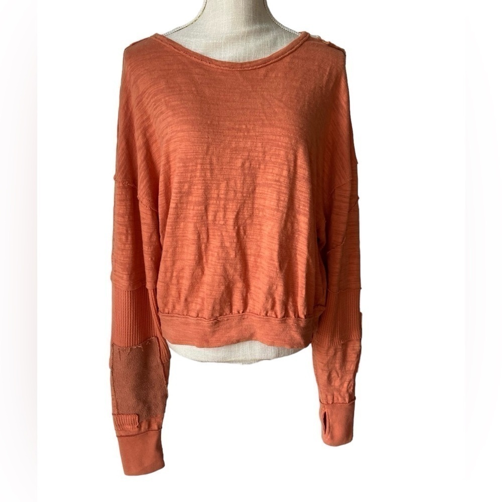 We The Free womens long sleeve shirt size medium Burt orange color